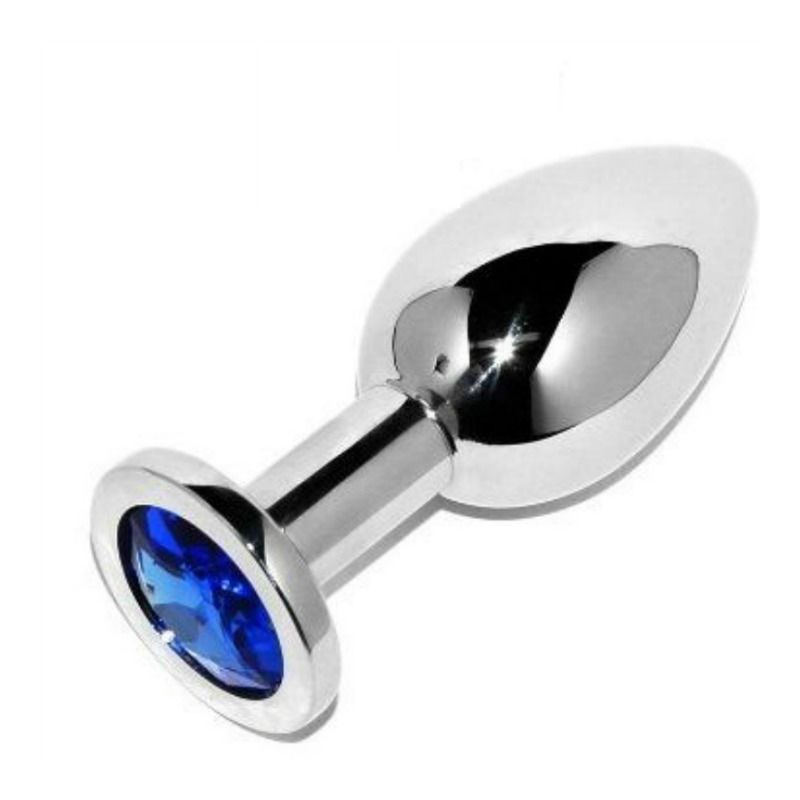 SPINA ANALE METALLICA DIAMANTE BLU PICCOLA 5.71CM