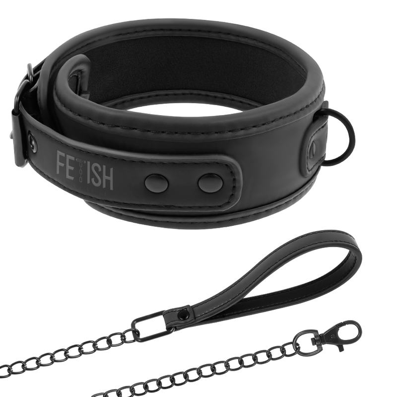 COLLARE SOTTOMISSIVO FETISH CON GUINZAGLIO